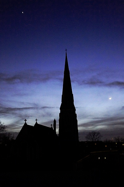 夜色下的Skt.Alban Church