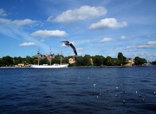 Stockholm老城的船酒店